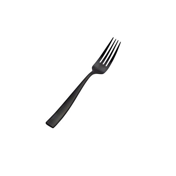 Bon Chef Manhattan, Dinner Fork, Euro, Solid Handle, Matte Finish, 18/10, 8.38" - Black Matte , set of 12 S3017BM - main